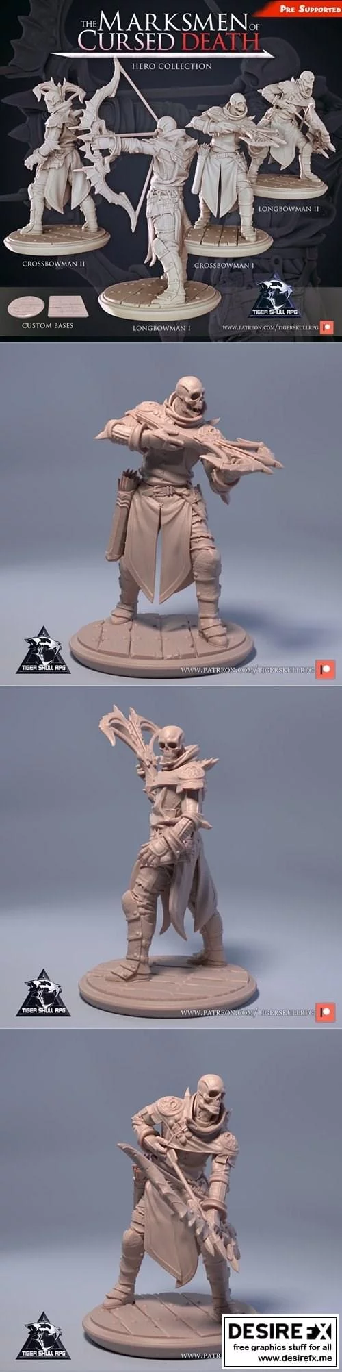 诅咒死亡英雄集合：3D打印模型作品集|Marksmen of Cursed Death Hero Collection