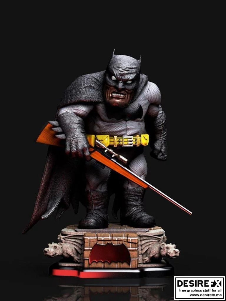 蝙蝠侠3D打印模型|Batman with a rifle