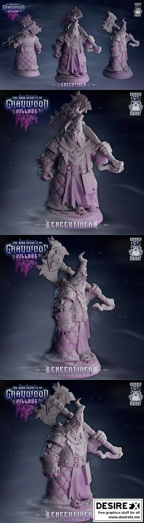 史诗魔典醉酒矮人 3D打印模型|Great Grimoire Drunken Dwarf Crosspromo Executioner