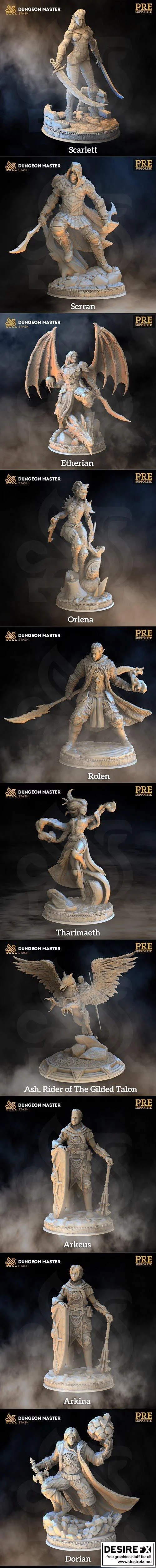 DM Stash 2021五月新品：动漫游戏角色3D打印模型集|DM Stash May 2021