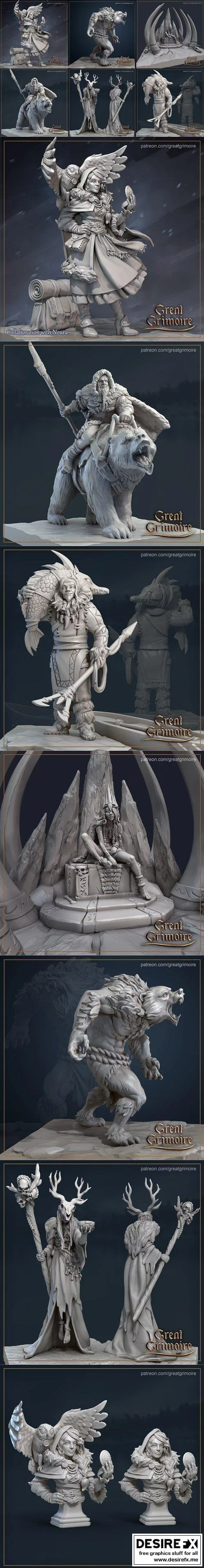 《冰之林秘典》3D打印模型集|Great Grimoire The Frozen Grove – Complete February 2021