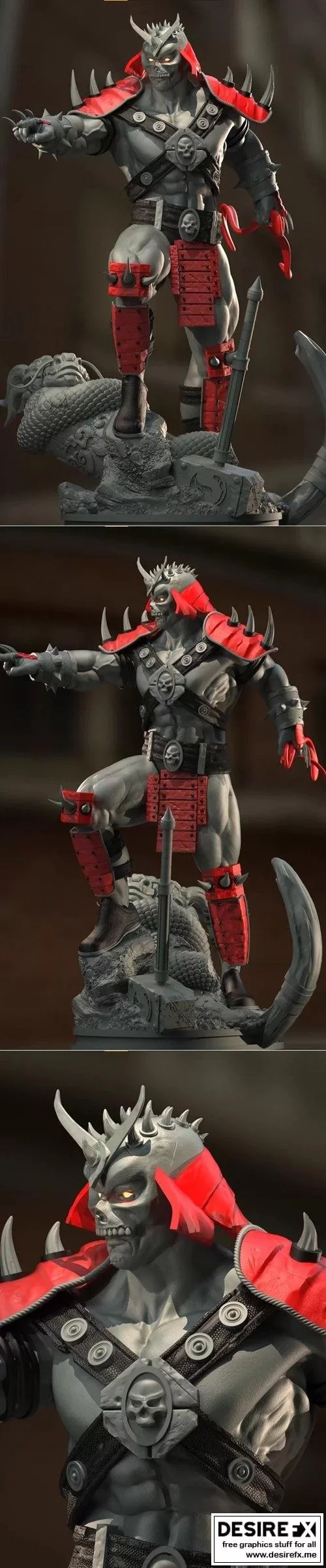 3D打印模型：Mortal Kombat 少林寺之王|Shao Kahn from Mortal Kombat