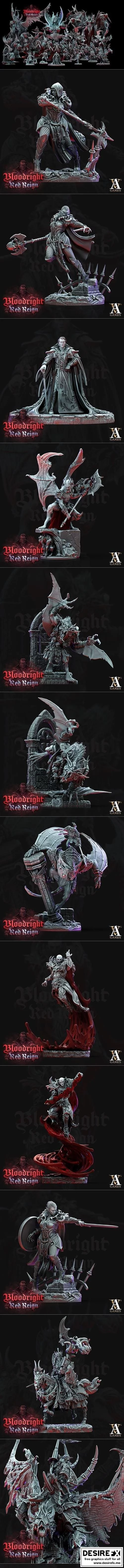 Archvillain Games《血权》红冠篇 3D打印模型|Archvillain Games – Bloodright – Red Reign