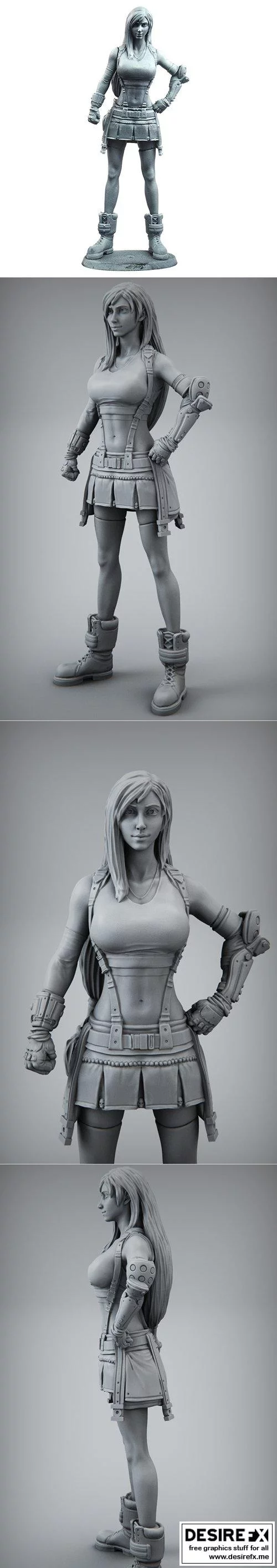 最终幻想7重制版 - Tifa洛克哈特 3D打印模型|Tifa Lockhart – Final Fantasy 7 Remake