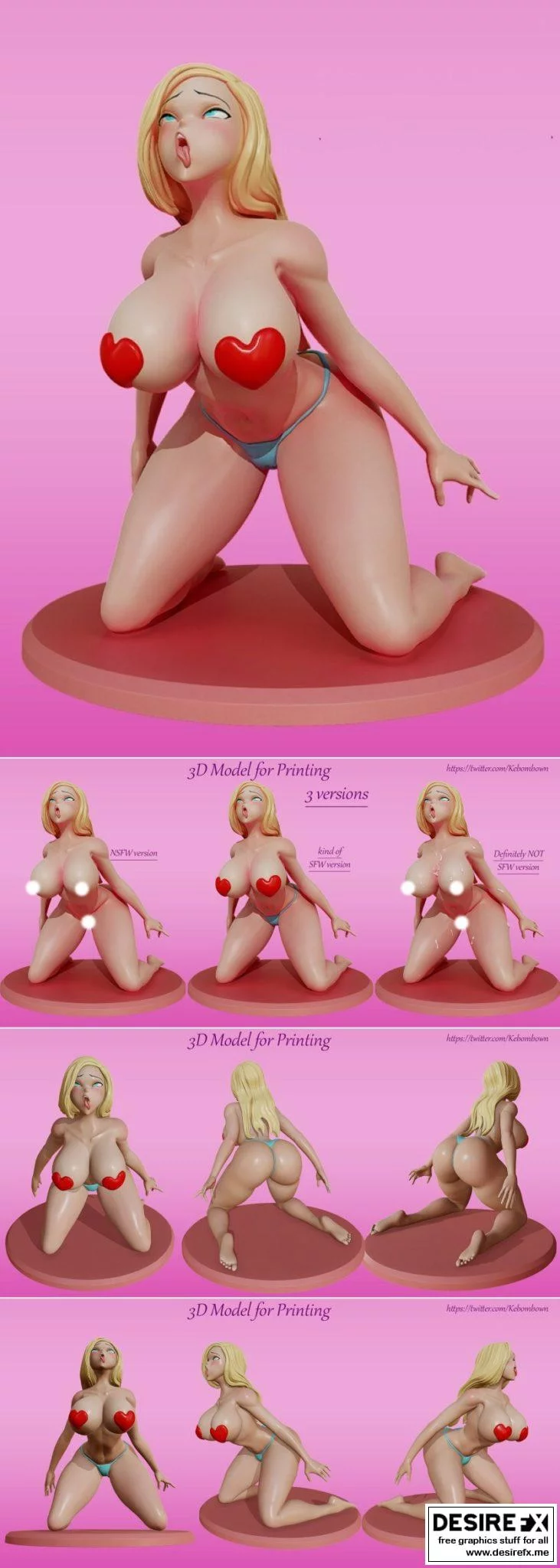 3D打印动漫少女模型|Sexy Anime Girl