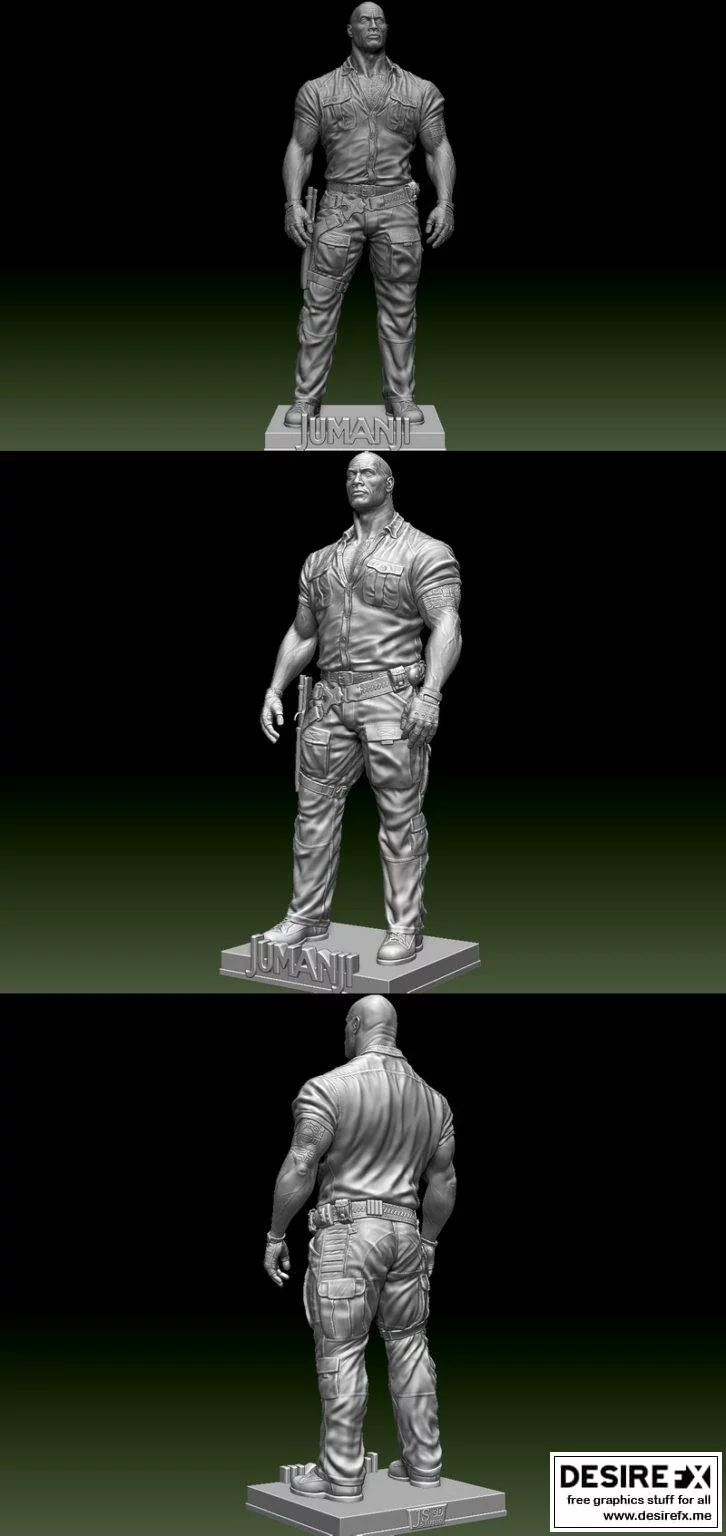 Bravestone Dwayne Johnson 3D打印模型|Dr Smolder – Bravestone Dwayne Johnson