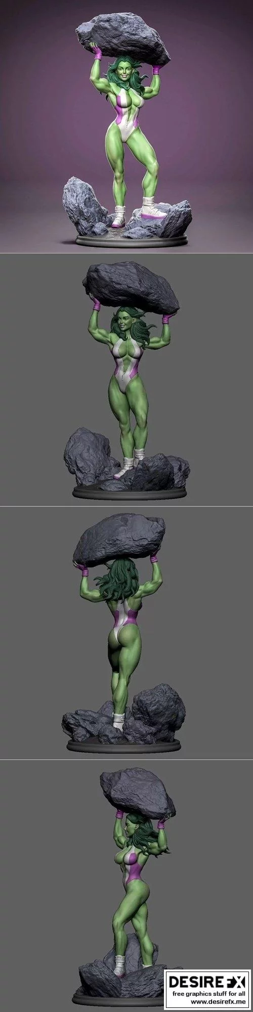 她 Hulk V2 3D打印模型|She Hulk V2 from Marvel