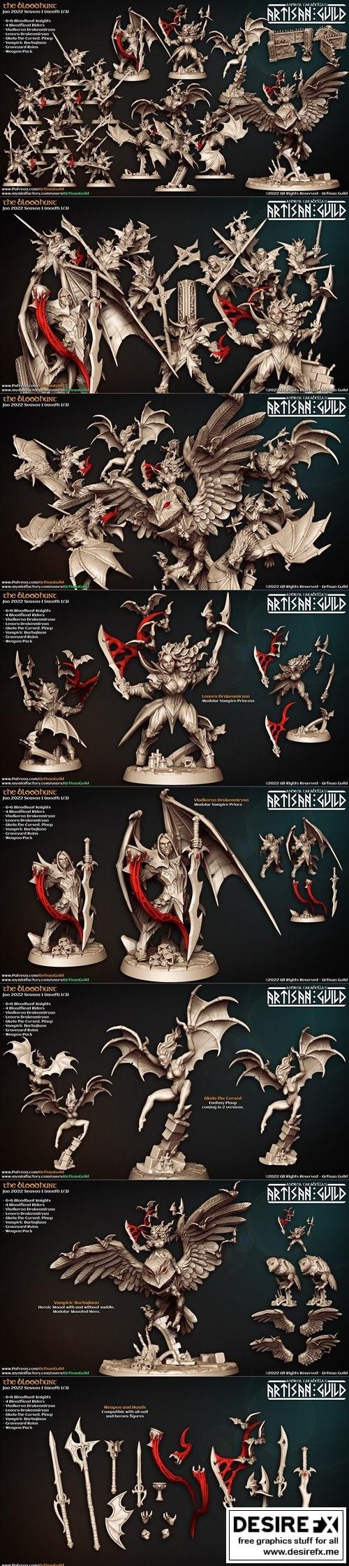 血猎：艺术工坊3D打印模型集|Artisan Guild – The Bloodhunt January 2022