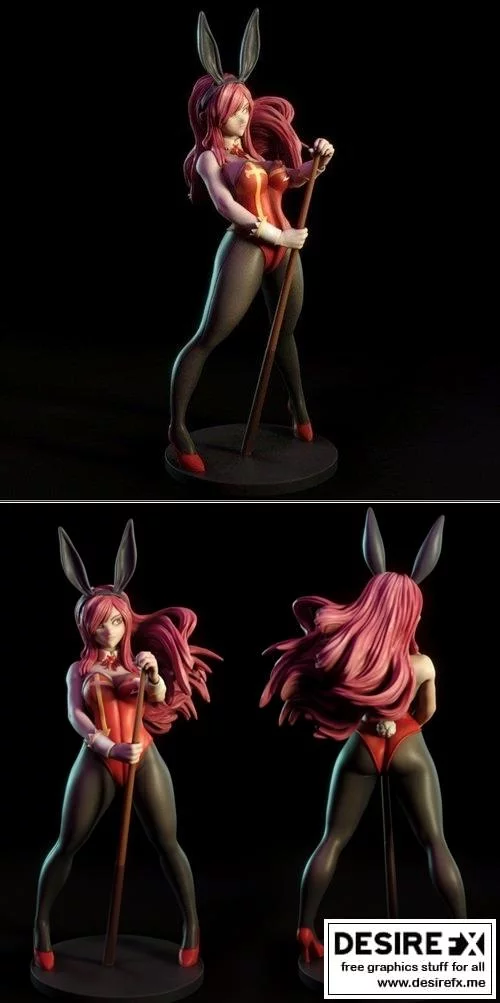 《妖精的尾巴3D打印模型：艾尔莎》|Erza Scarlet Bunny