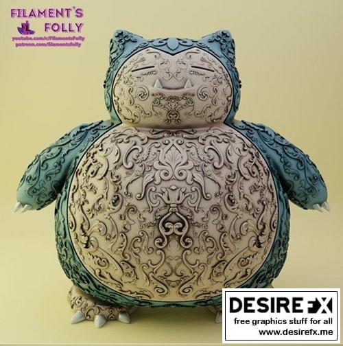 Snorlax 3D打印模型|Snorlax Ornamental