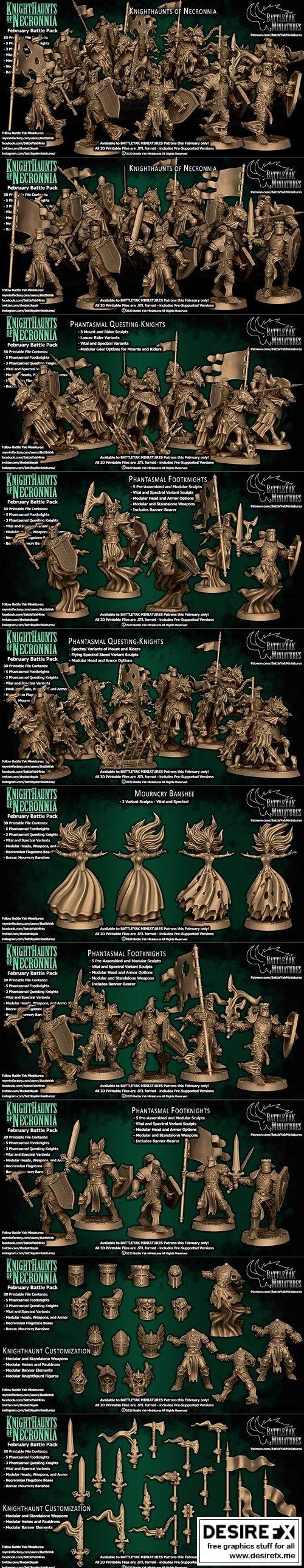 Necronnia战场驭兽者3D打印模型|Knighthaunts of Necronnia – Battle Yak Miniatures