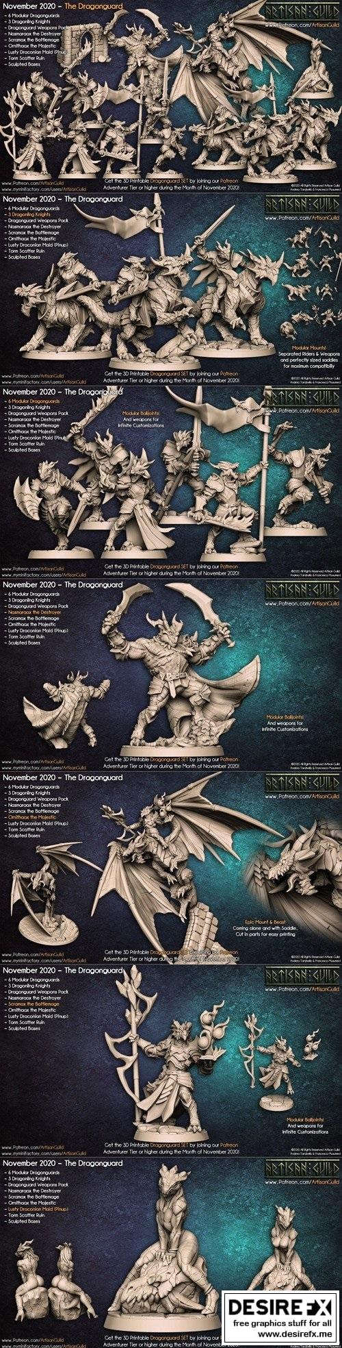 匠心工坊——龙护系列3D打印模型|Artisan Guild – Dragonguard