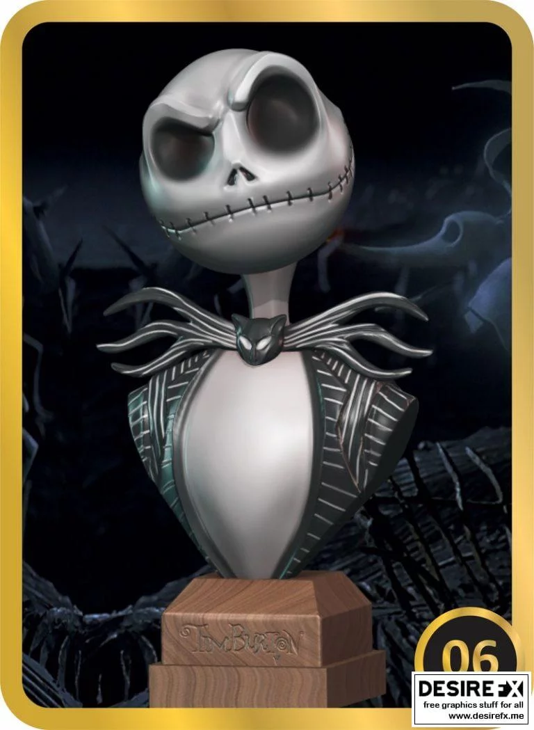 杰克·斯克里文特 3D打印模型|Jack Skellington Bust
