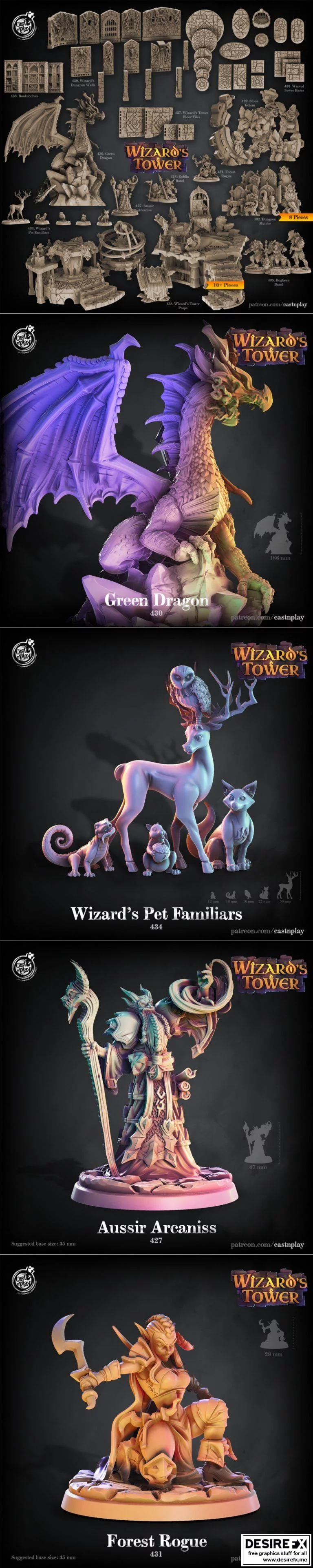 魔法塔3D打印模型：巫师塔冒险系列|Cast N Play Wizard’s Tower – October 2021