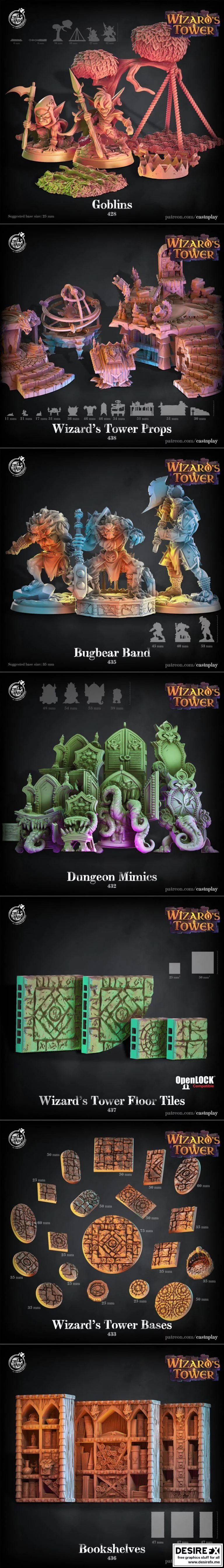 魔法塔3D打印模型：巫师塔冒险系列|Cast N Play Wizard’s Tower – October 2021