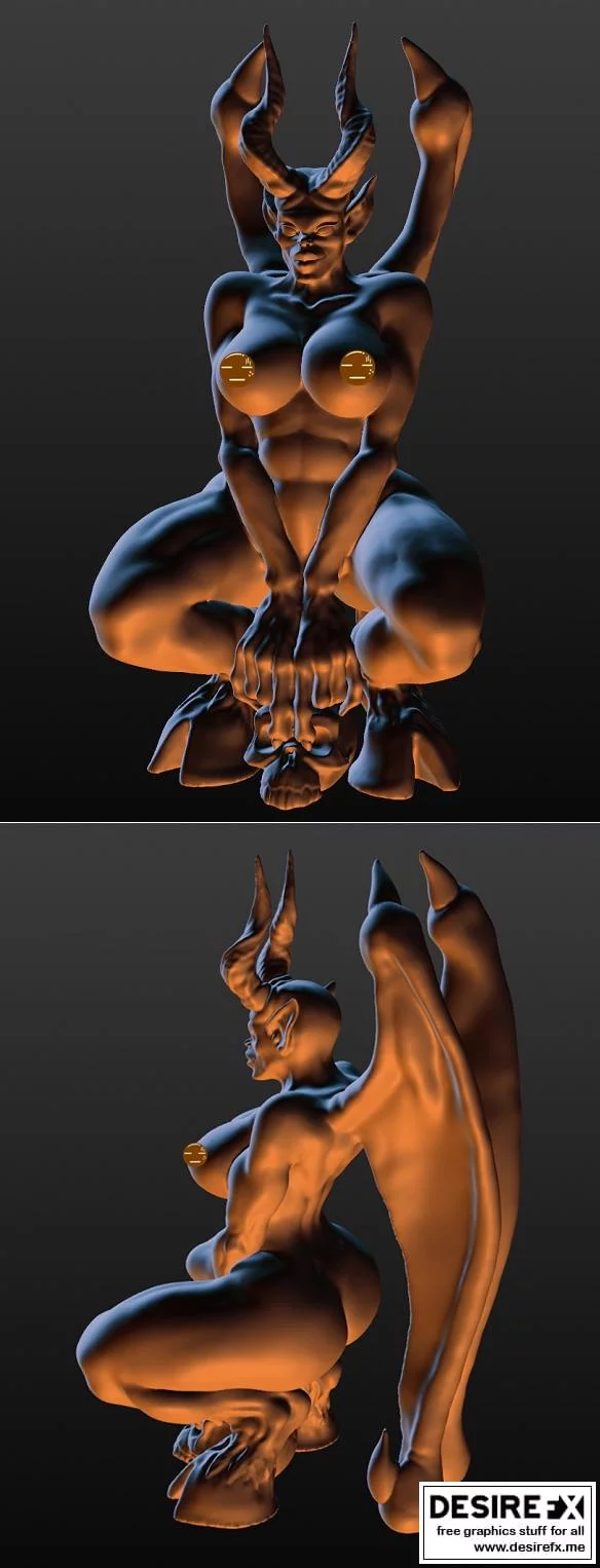 异世界邪魅女妖3D打印模型|Succubus