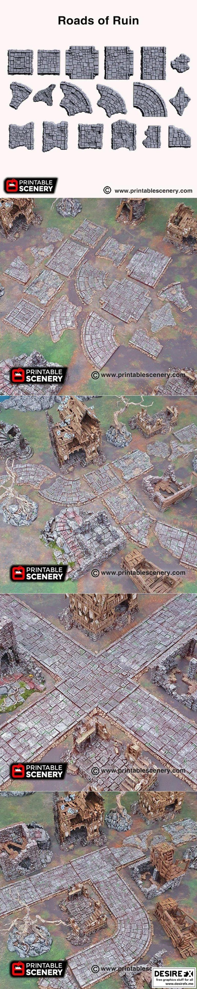 废墟之路：赛博格残影3D打印模型|Roads Of Ruin