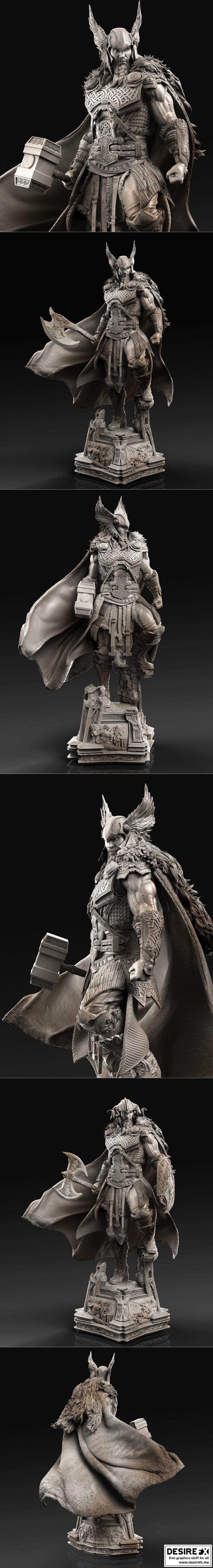 托尔 - 北欧战神 3D打印模型|Thor – Celtic Warrior