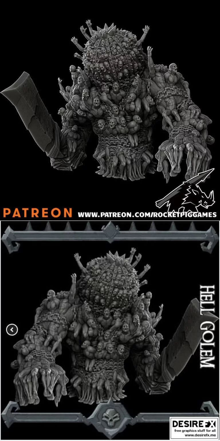 地狱巨怪3D打印模型|Hell Golem