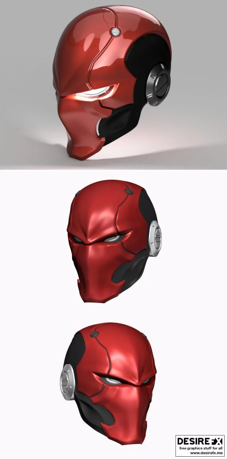 红影头盔3D打印模型|Red Ronin Helmet