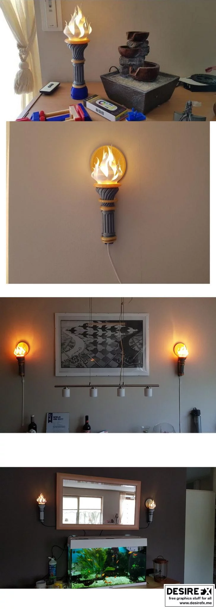 火炬灯中的奇幻世界——3D打印角色模型集|Torch lamp