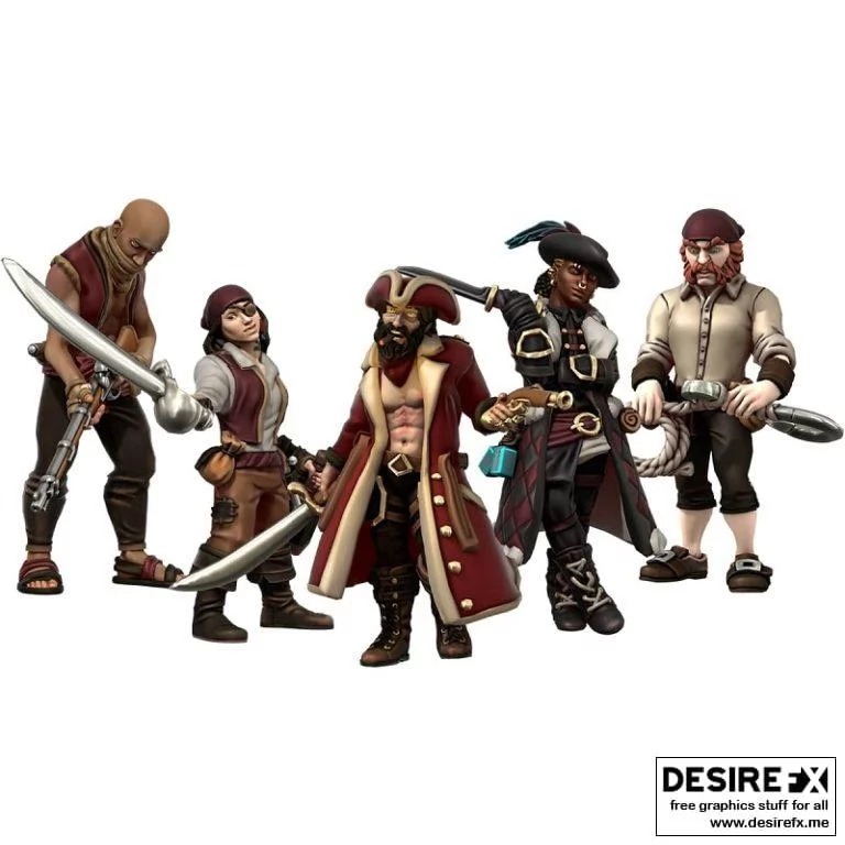 海盗王全包款 3D打印模型|Pirate fullpack