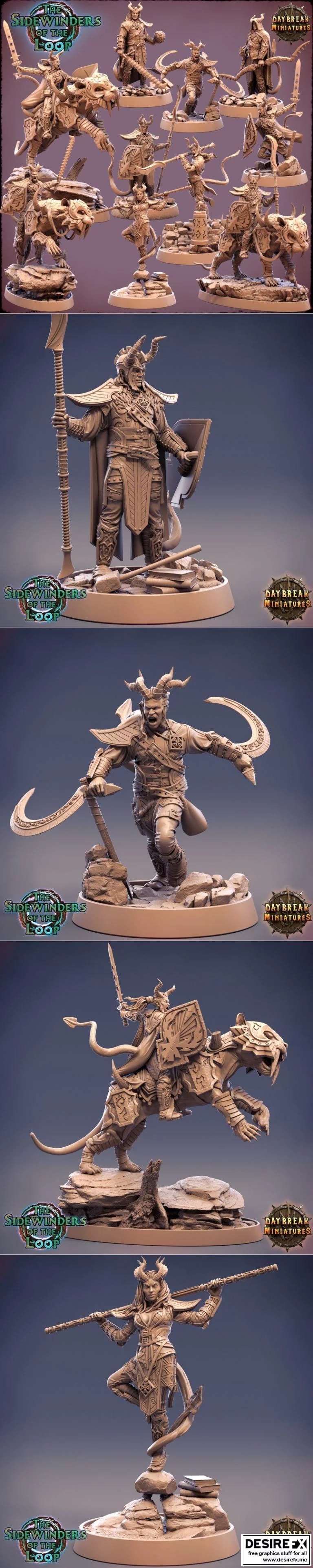 Daybreak Miniatures – 循环之蛇 3D打印模型|Daybreak Miniatures – Sidewinders of the Loop September 2021