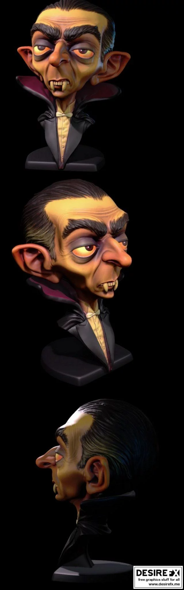 德古拉之王 3D打印模型|Dracula Bust