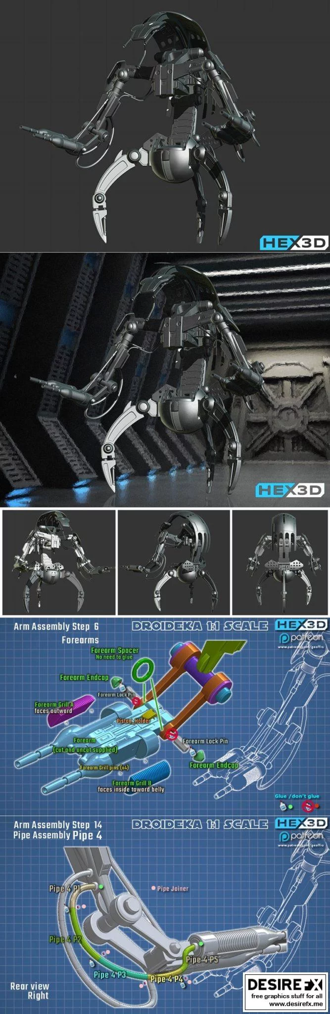 动漫《夺宝奇兵》中的Droideka 3D打印模型|Droideka