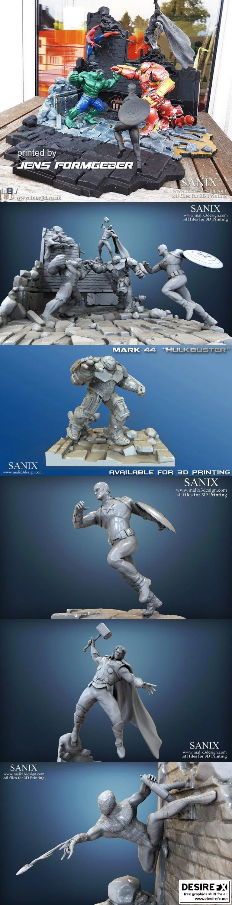 复仇者联盟 钢铁侠 3D打印模型|Avengers Scene