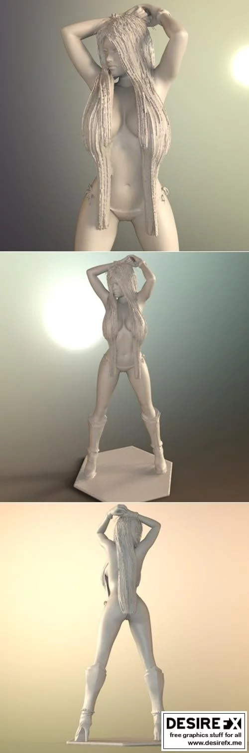 热辣少女动漫角色3D打印模型|Hot sexy girl