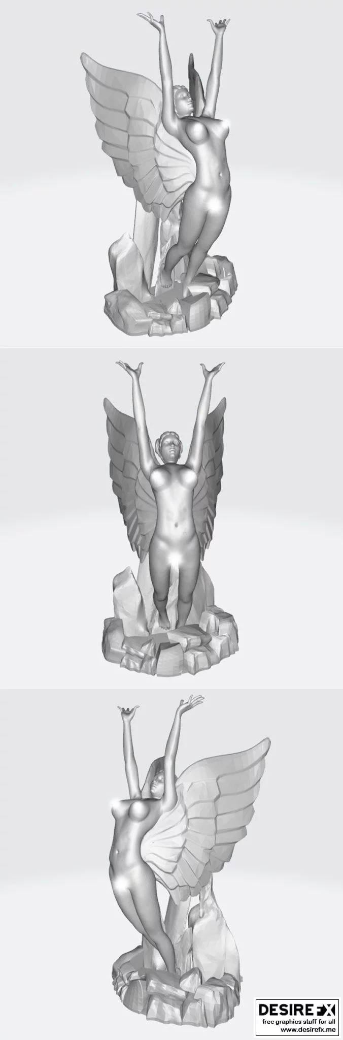 堕天使·命运之影 3D打印模型|Fallen Angel