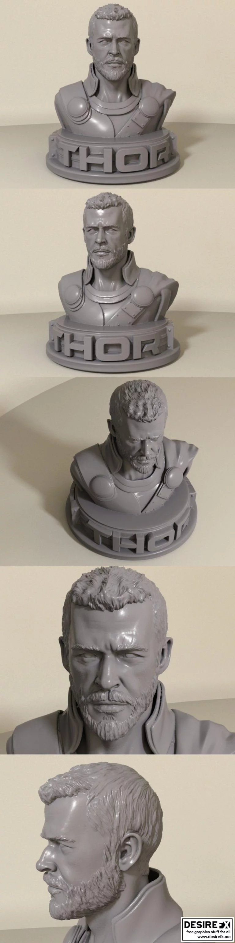 雷霆之怒：雷神3D打印模型|Thor bust
