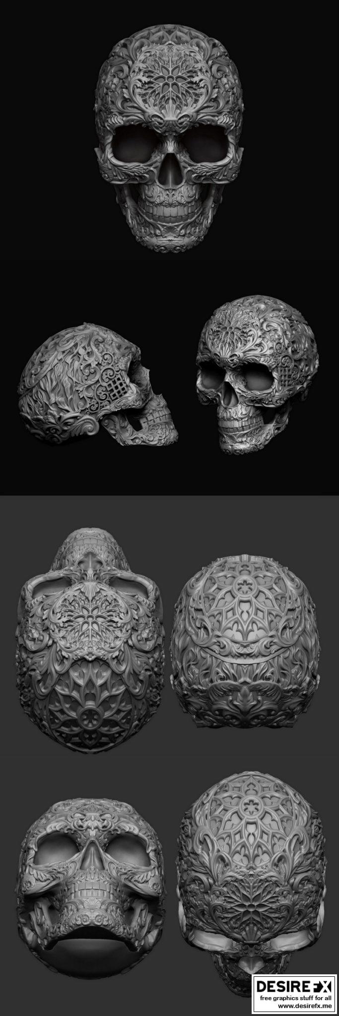 skulls 3D打印模型|Skull ornamental