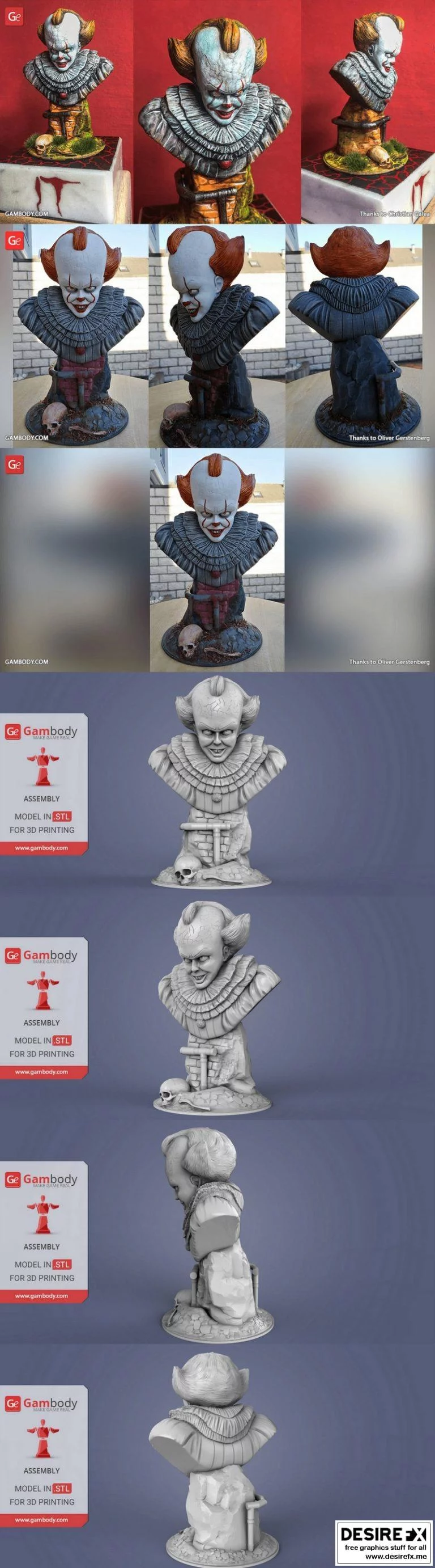 潘尼威斯3D打印模型|Pennywise Bust