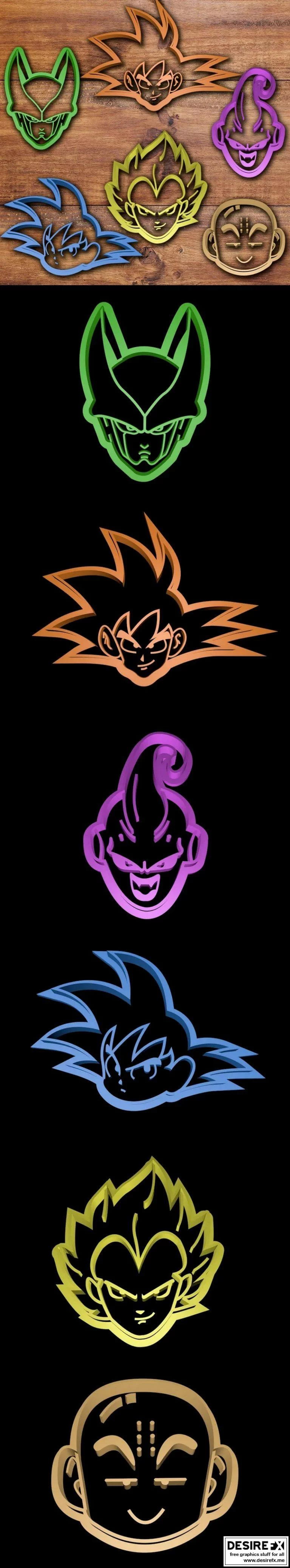 龙珠 皮卡丘 3D打印模型|Dragonball Cookie Cutter