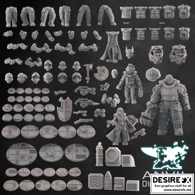 Anvil Digital Forge – 《赛博朋克2077》角色3D打印模型集|Anvil Digital Forge – December 2020