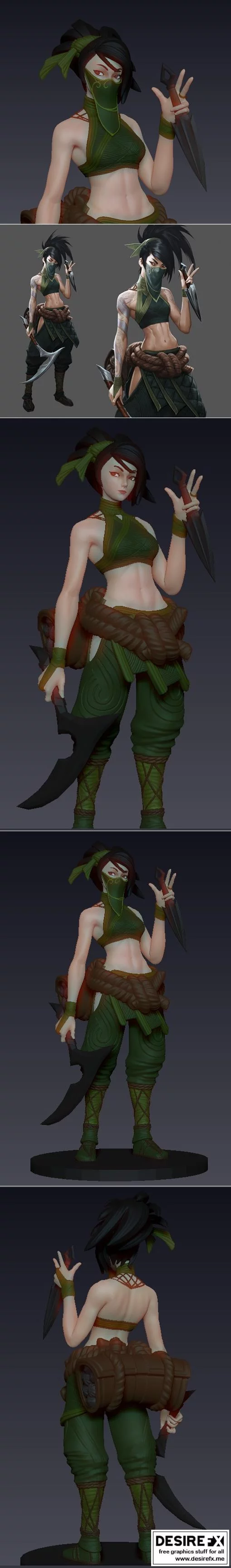 Akali 3D打印模型|Akali figuer