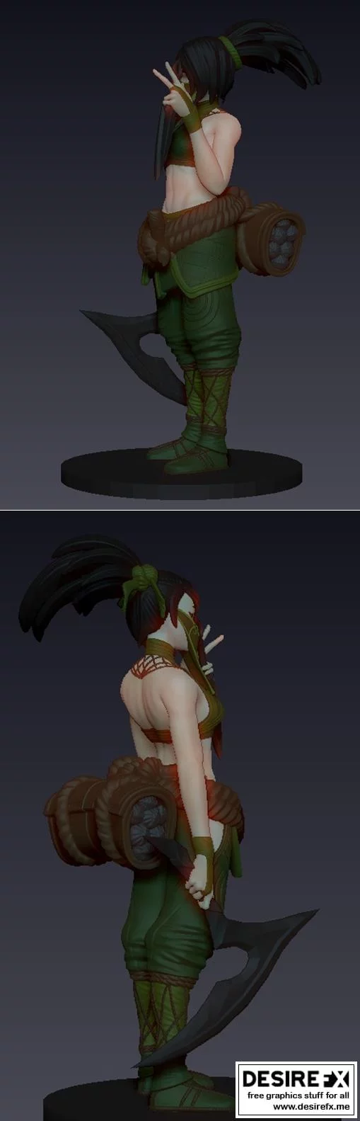 Akali 3D打印模型|Akali figuer