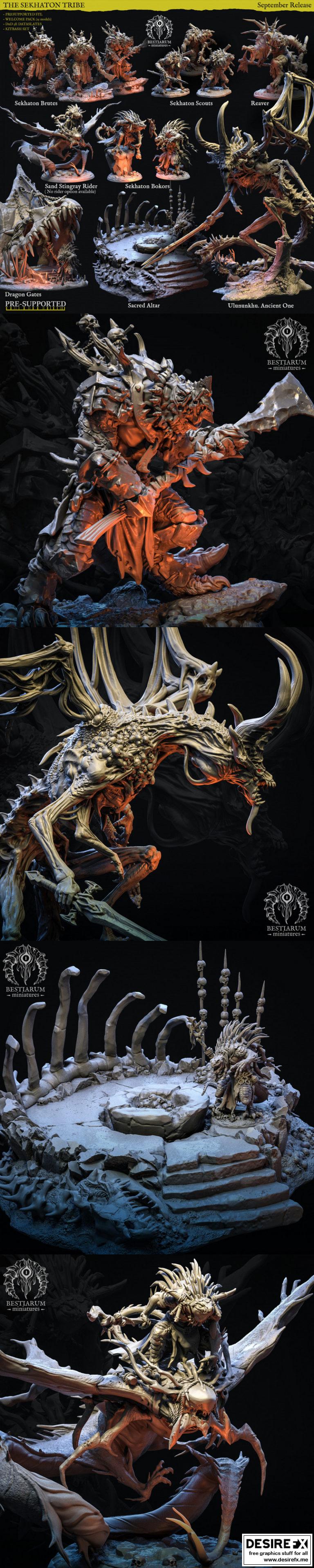 塞克顿族迷你模型|Bestiarum Miniatures – The Sekhaton tribe