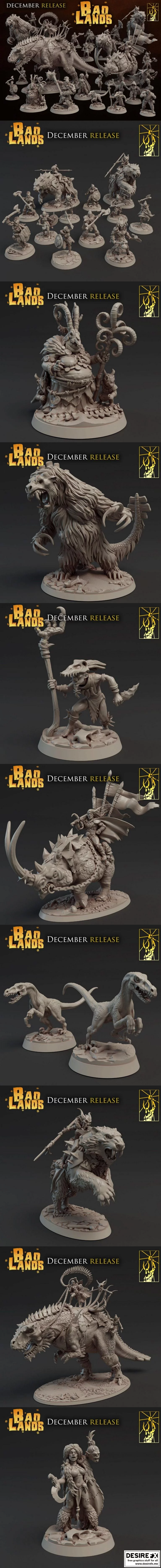 钛forge十二月2021作品：荒野之地3D打印模型|Bad Lands – Titan Forge December 2021