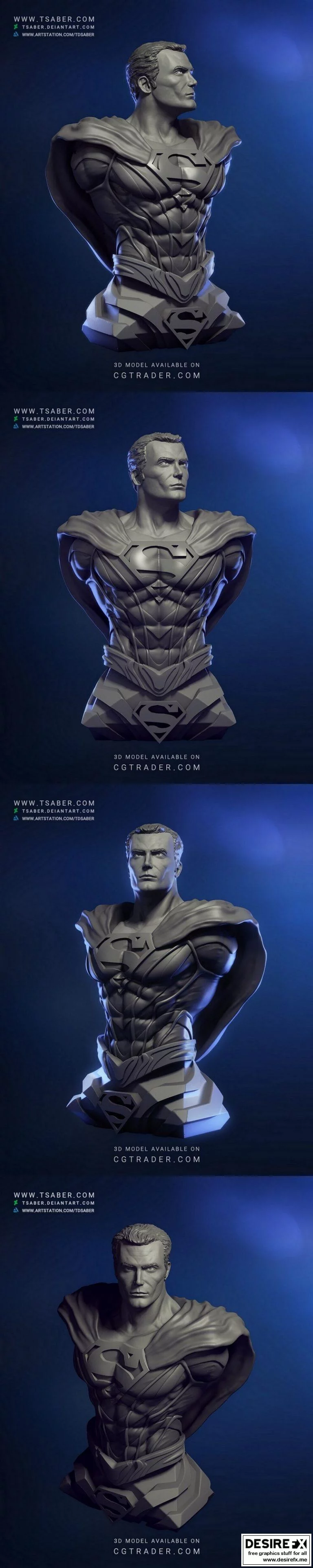 超人模型3D打印版|Superman Bust