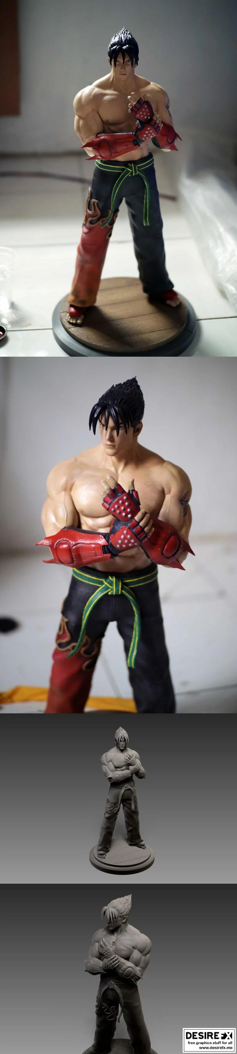 街机格斗名场面：金·卡赞3D打印雕像模型|Jin Kazama Tekken fan-art statue 3D print model