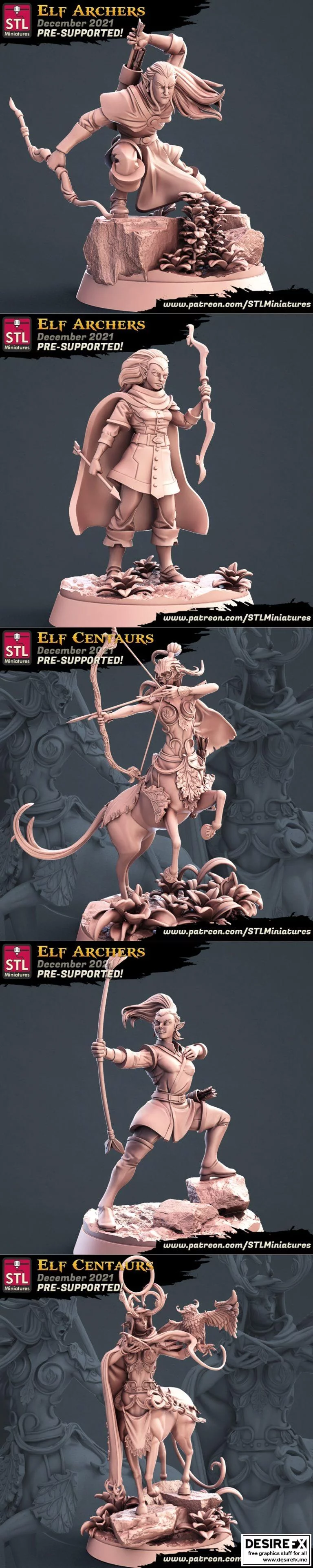 STL迷你模型 – 2021年12月动漫游戏角色3D打印模型集|STL Miniatures – December 2021