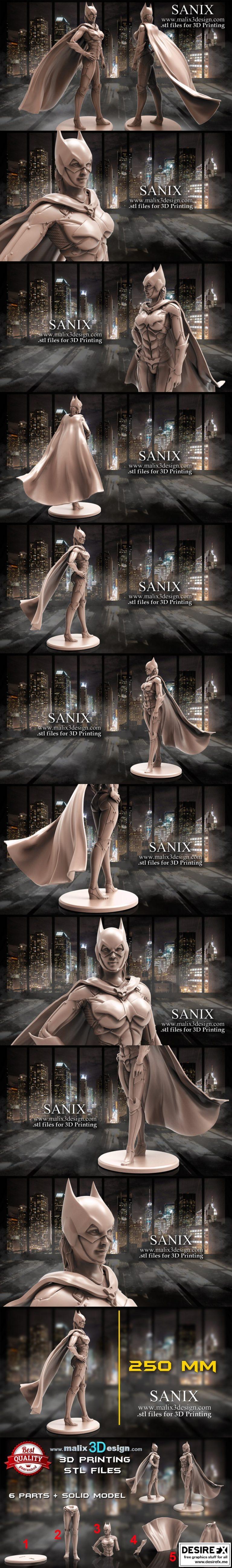 蝙蝠女孩3D打印模型|BatGirl