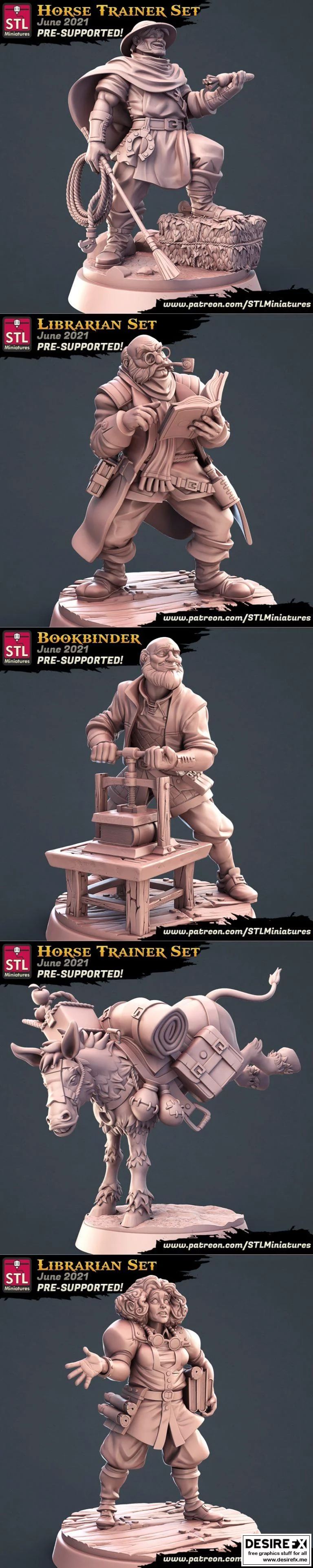 STL迷你模型 – 2021年6月动漫游戏角色3D打印模型集|STL Miniatures – June 2021