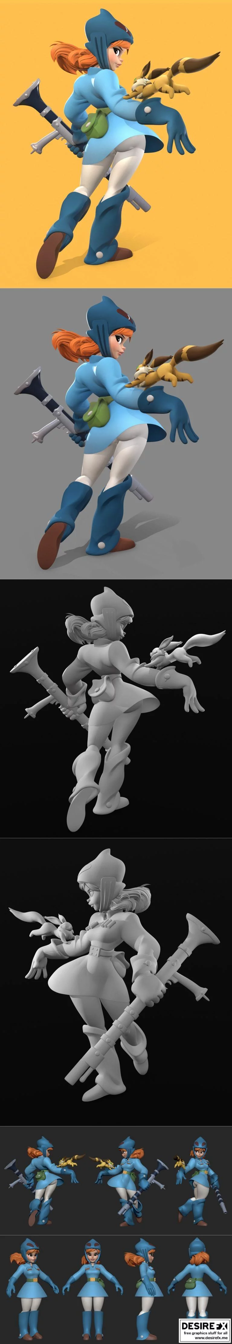 《进击的巨人》3D打印模型：米卡莎·阿克曼|Nausicaa