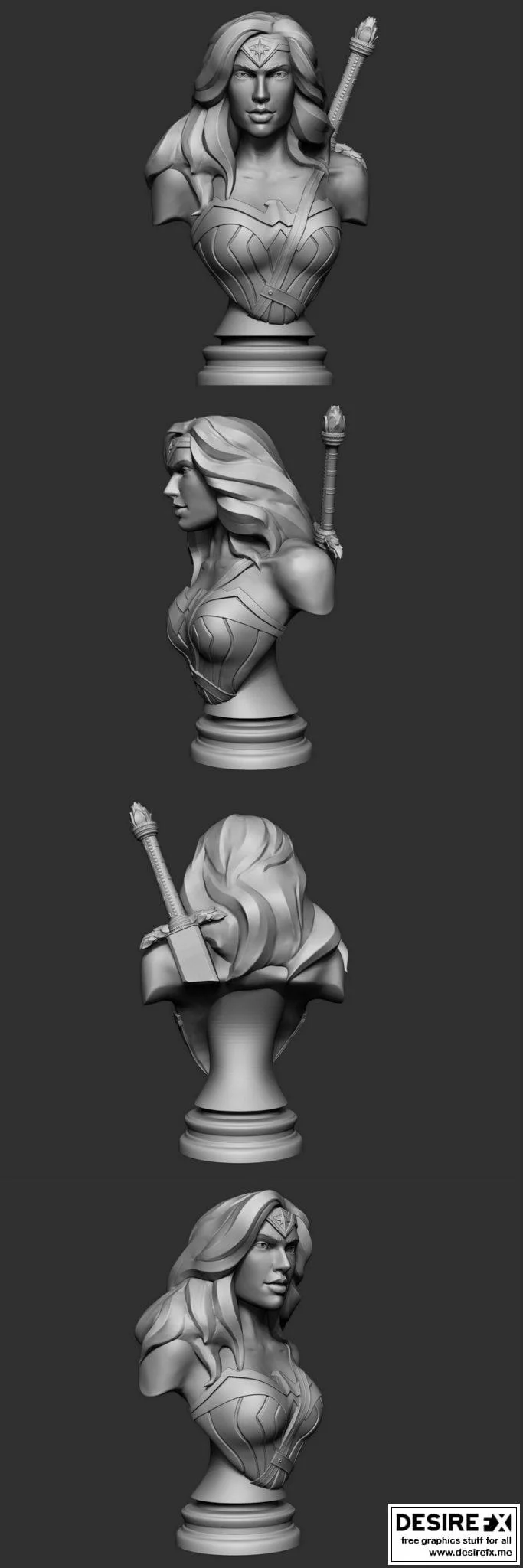 神奇女侠3D打印模型|Wonder Woman Bust