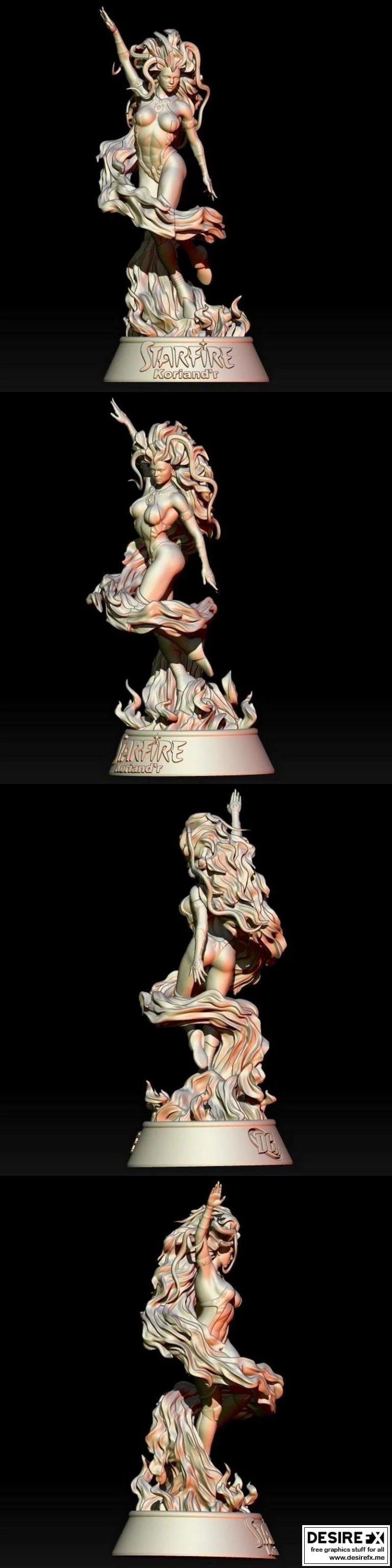 星火动漫-星尘少女-3D打印模型|Starfire