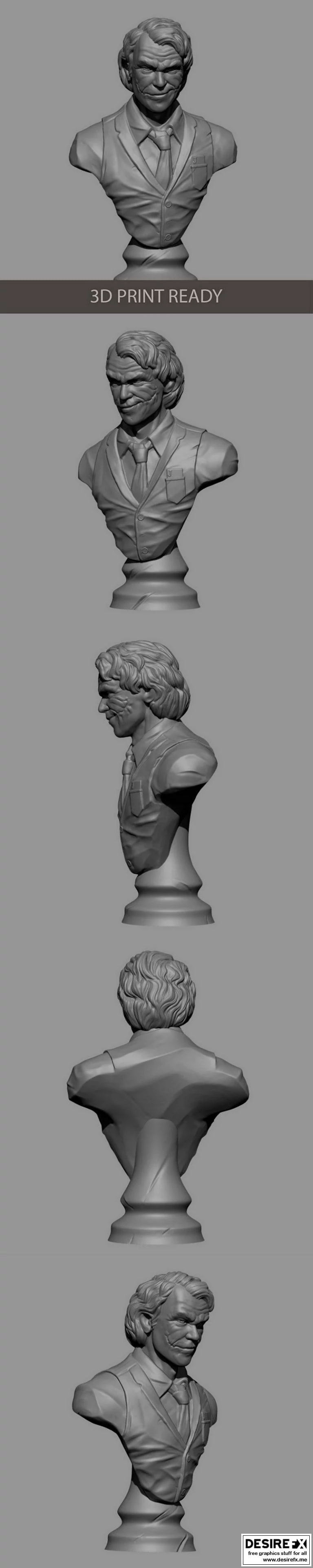 Joker Bust 3D打印模型|Joker Bust